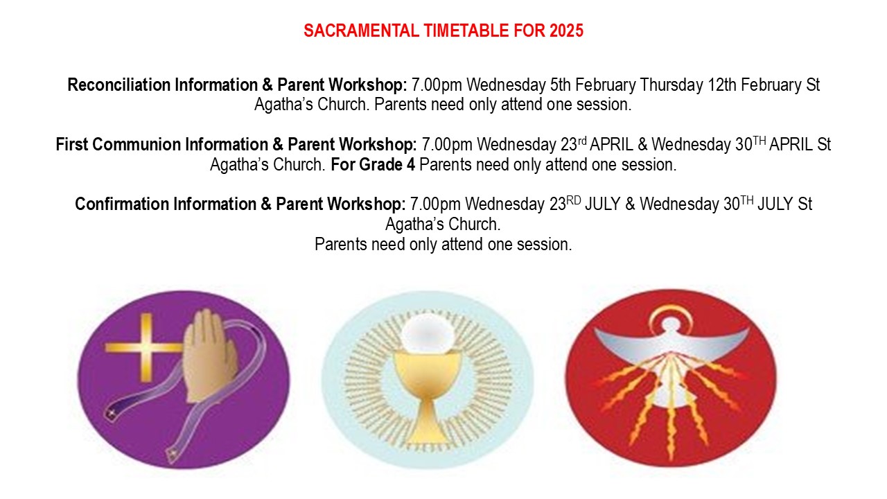 Sacrament dates 2025 website